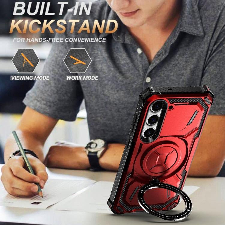 For Samsung Galaxy S24 5G Armor Series Holder Phone Case(Light Purple) - Galaxy S24 5G Cases by PMC TechLife | Online Shopping South Africa | PMC TechLife