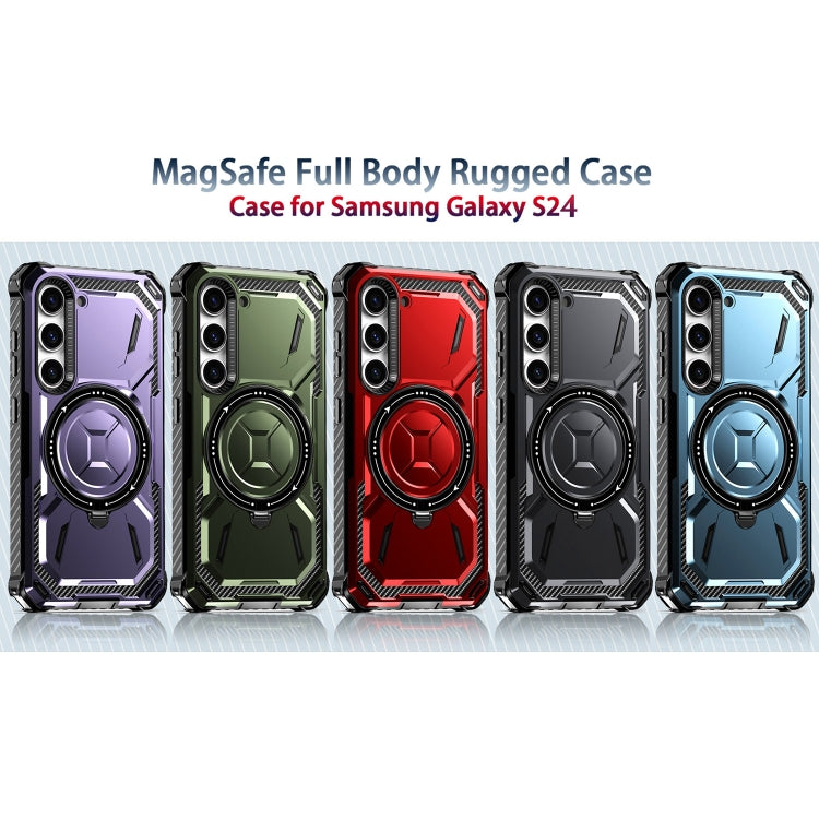 For Samsung Galaxy S24 5G Armor Series Holder Phone Case(Army Green) - Galaxy S24 5G Cases by PMC TechLife | Online Shopping South Africa | PMC TechLife