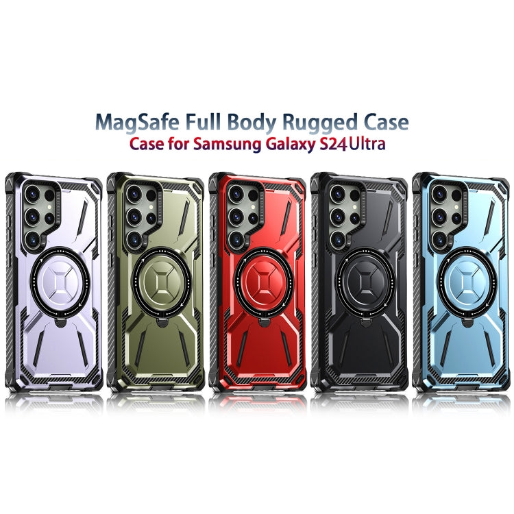 For Samsung Galaxy S24 Ultra 5G Armor Series Holder Phone Case(Army Green) - Galaxy S24 Ultra 5G Cases by PMC TechLife | Online Shopping South Africa | PMC TechLife