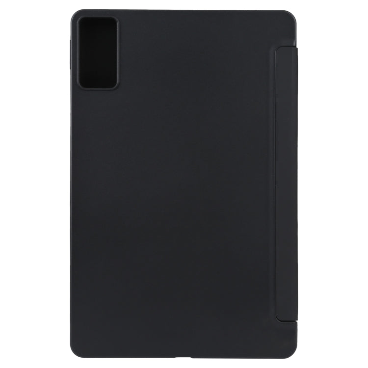 For Xiaomi Redmi Pad SE 2023 Three-fold Holder Flip Tablet Leather Case(Black) - More Tablet Cases by PMC TechLife | Online Shopping South Africa | PMC TechLife | Buy Now Pay Later Mobicred