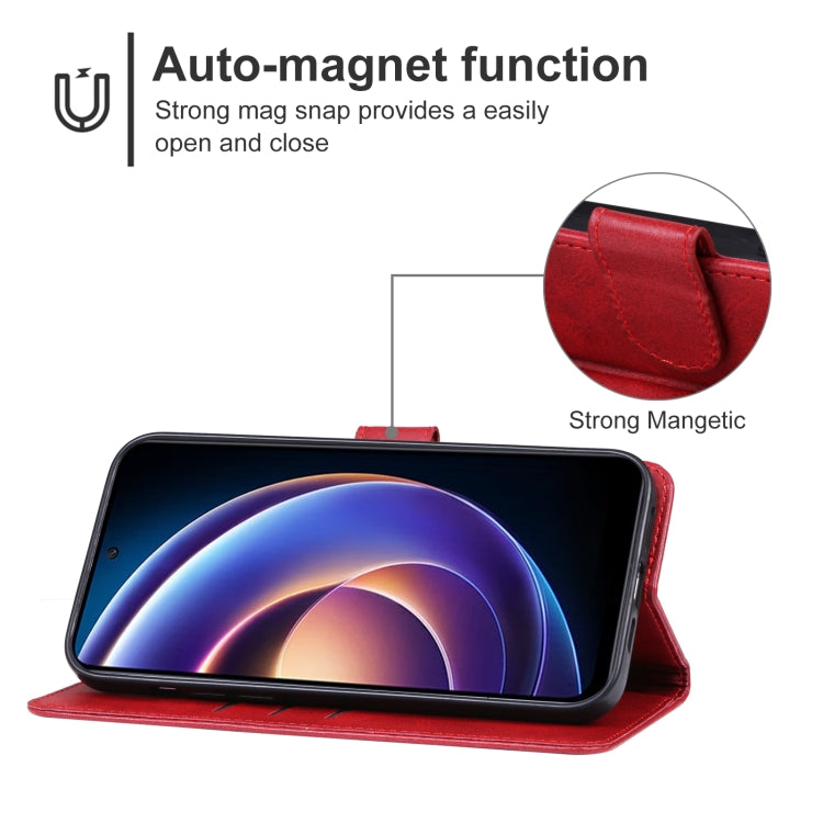 For Xiaomi Redmi 12 5G Leather Phone Case(Red) - Xiaomi Cases by PMC TechLife | Online Shopping South Africa | PMC TechLife | Buy Now Pay Later Mobicred