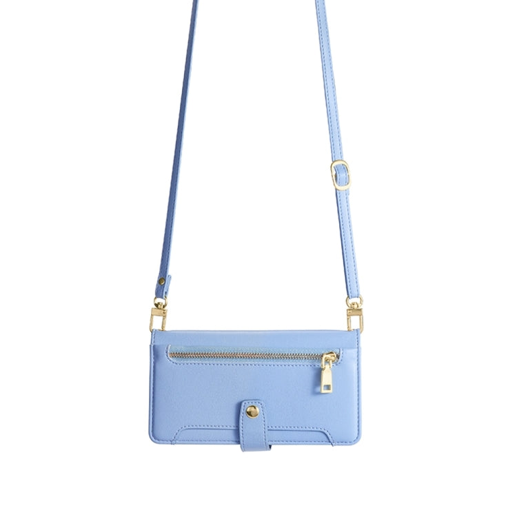 For Nokia C300 4G US Edition Lite Sheep Texture Cross-body Zipper Wallet Leather Phone Case(Blue) - Nokia Cases by PMC TechLife | Online Shopping South Africa | PMC TechLife | Buy Now Pay Later Mobicred
