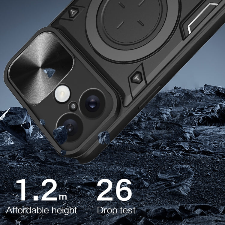 For iPhone 16 Plus CD Texture Sliding Camshield Magnetic Holder Phone Case(Pink) - iPhone 16 Plus Cases by PMC TechLife | Online Shopping South Africa | PMC TechLife | Buy Now Pay Later Mobicred