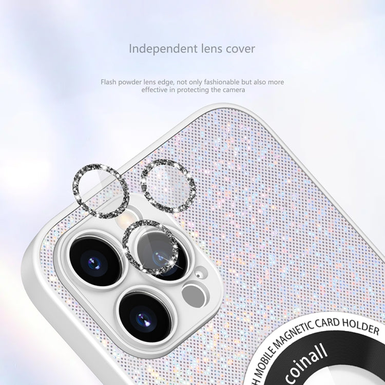 For iPhone 14 Colorful Glitter Magnetic Magsafe TPU + PC Phone Case(Colorful Green) - iPhone 14 Cases by PMC TechLife | Online Shopping South Africa | PMC TechLife