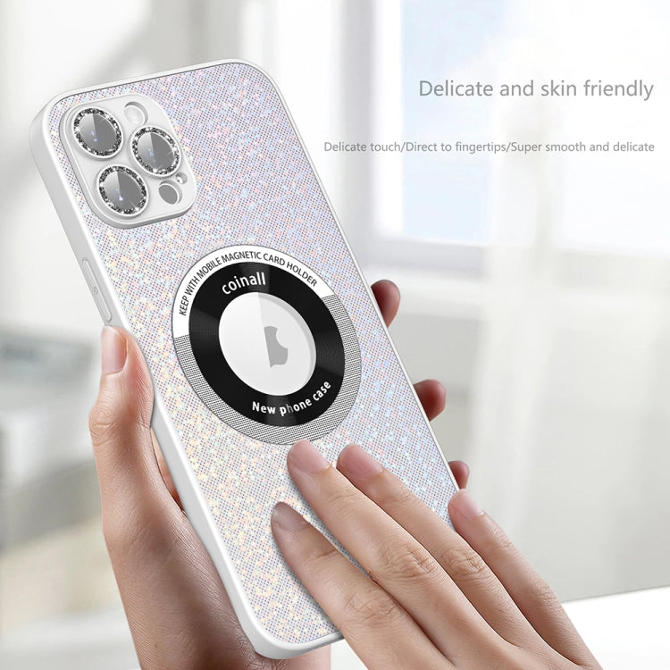 For iPhone 14 Colorful Glitter Magnetic Magsafe TPU + PC Phone Case(Colorful Green) - iPhone 14 Cases by PMC TechLife | Online Shopping South Africa | PMC TechLife