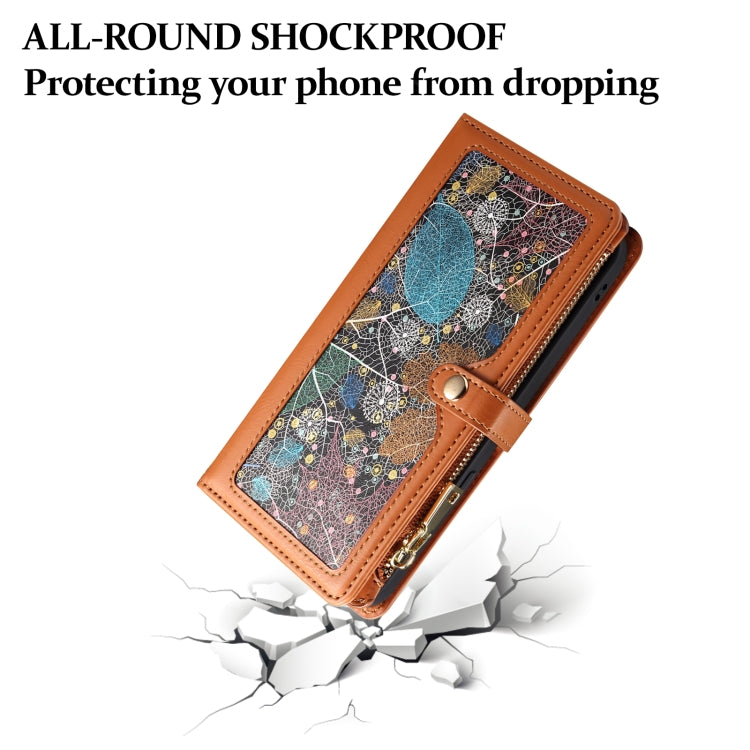 For Google Pixel 8 ESEBLE Star Series Lanyard Zipper Wallet RFID Leather Case(Brown) - free shipping - PMC TechLife - Order now!