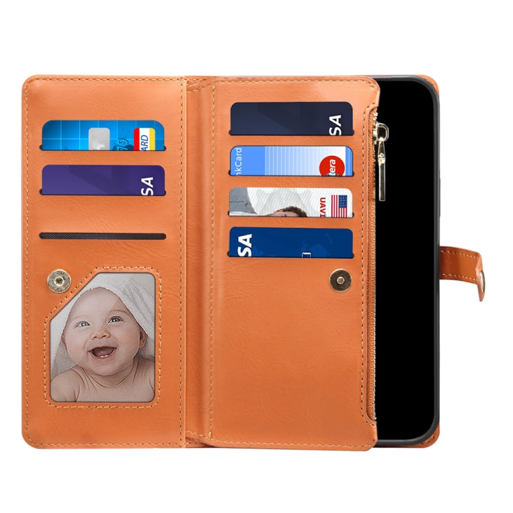 For Google Pixel 7a ESEBLE Star Series Lanyard Zipper Wallet RFID Leather Case(Brown) - Google Cases by ESEBLE | Online Shopping South Africa | PMC TechLife | Buy Now Pay Later Mobicred