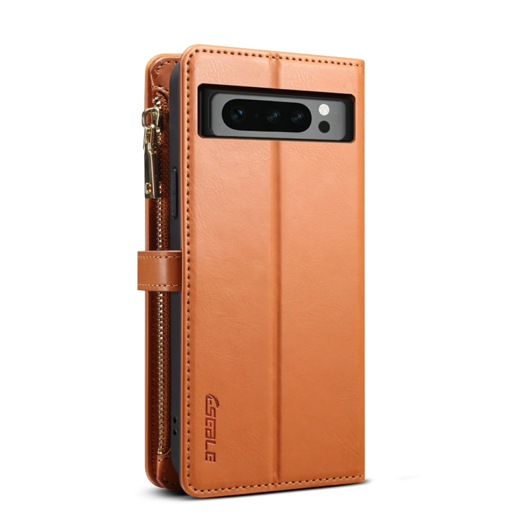 For Google Pixel 8 Pro ESEBLE Star Series Lanyard Zipper Wallet RFID Leather Case(Brown) - Google Cases by ESEBLE | Online Shopping South Africa | PMC TechLife | Buy Now Pay Later Mobicred