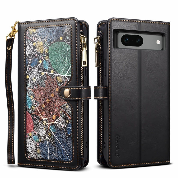 For Google Pixel 8A ESEBLE Star Series Lanyard Zipper Wallet RFID Leather Case(Black) - Google Cases by ESEBLE | Online Shopping South Africa | PMC TechLife | Buy Now Pay Later Mobicred
