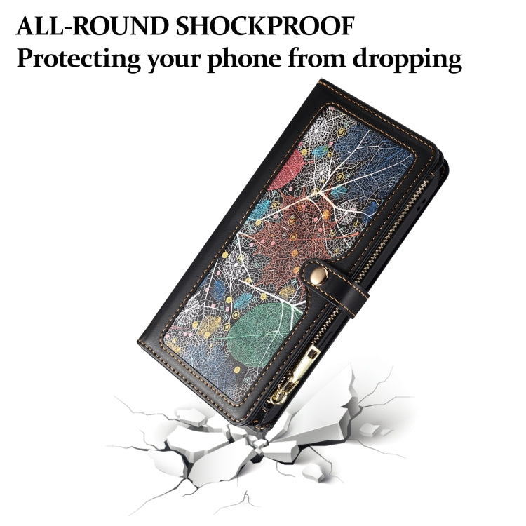 For Google Pixel 8A ESEBLE Star Series Lanyard Zipper Wallet RFID Leather Case(Black) - Google Cases by ESEBLE | Online Shopping South Africa | PMC TechLife | Buy Now Pay Later Mobicred