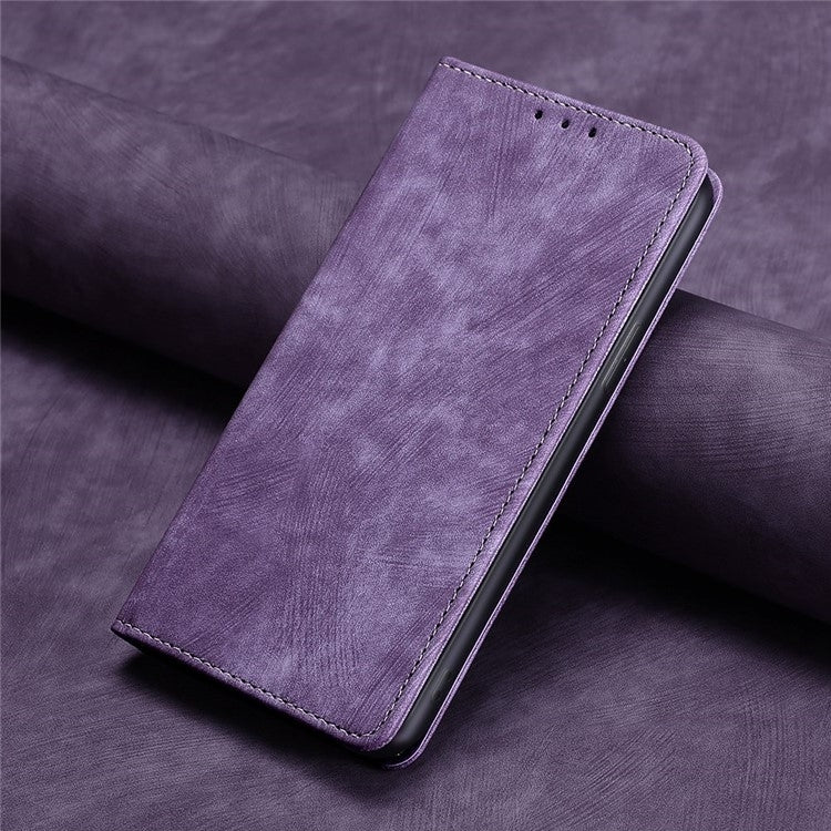 For Huawei Pura 70 RFID Anti-theft Brush Magnetic Leather Phone Case(Purple) - free shipping - PMC Jewellery - Order now!