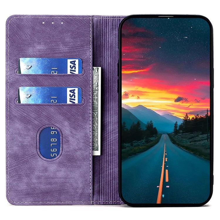 For Huawei Pura 70 RFID Anti-theft Brush Magnetic Leather Phone Case(Purple) - free shipping - PMC Jewellery - Order now!