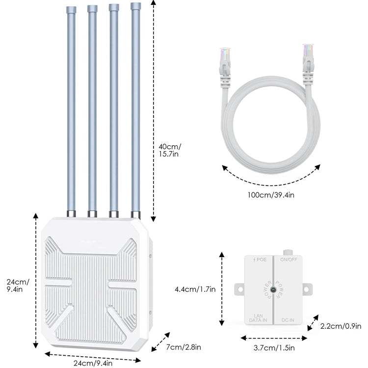Wavlink WN573HX1 WiFi 6 AX1800 Dual Band Long Range Outdoor WiFi Extender(UK Plug) - free shipping - PMc TechLife - Order now!