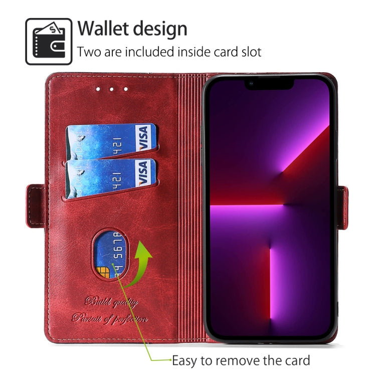 For Huawei Pura 70 Pro / 70 Pro+ 5G Contrast Color Side Buckle Leather Phone Case(Red + Black) - free shipping - PMC Jewellery - Order now!