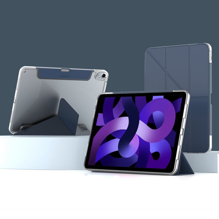 For iPad  Air 2022 / 2020 10.9 Mutural Deformation Stand Smart Leather Tablet Case(Dark Blue) - free shipping - PMc TechLife - Order now!