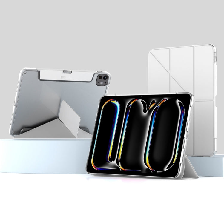 For iPad Pro 11 2024 Mutural Deformation Stand Smart Leather Tablet Case(Grey) - iPad Pro 11 2024 Cases by Mutural | Online Shopping South Africa | PMC TechLife | Buy Now Pay Later Mobicred