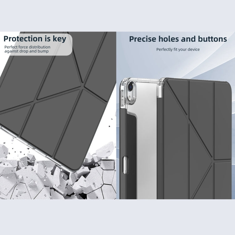For iPad 2025 / 2022 Mutural Deformation Stand Smart Leather Tablet Case(Grey) - free shipping - PMc TechLife - Order now!