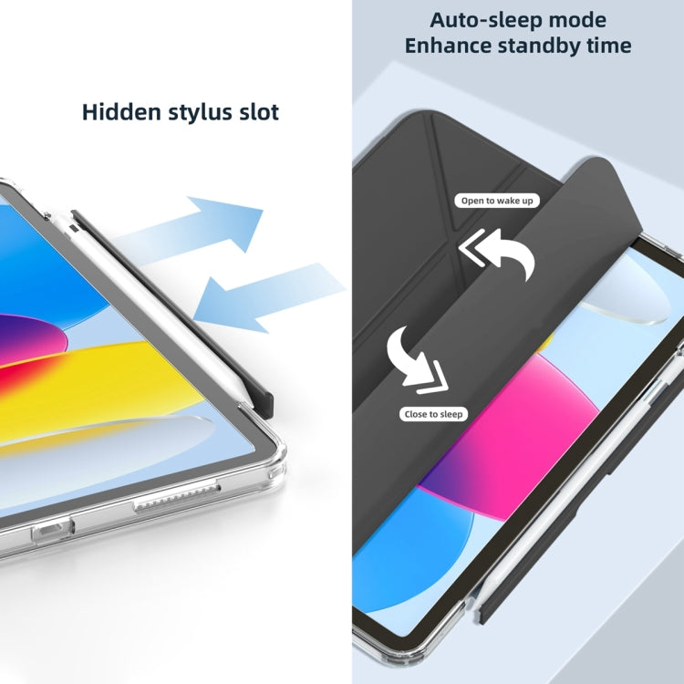 For iPad 10.2 2021 / 2020 / 2019 Mutural Deformation Stand Smart Leather Tablet Case(Black) - free shipping - PMc TechLife - Order now!