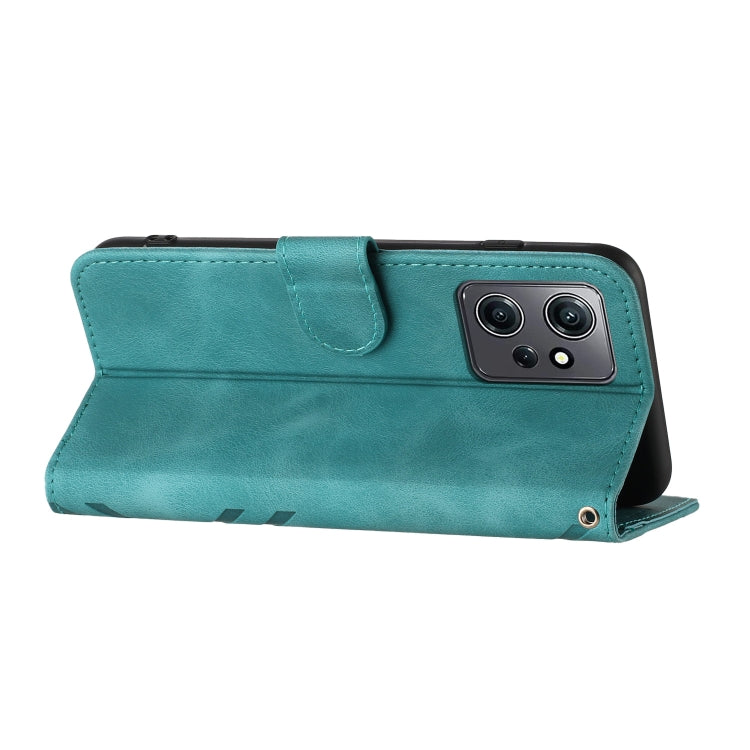 For Xiaomi Redmi Note 12 4G Global Line Pattern Skin Feel Leather Phone Case(Light Blue) - Xiaomi Cases by PMC TechLife | Online Shopping South Africa | PMC TechLife | Buy Now Pay Later Mobicred