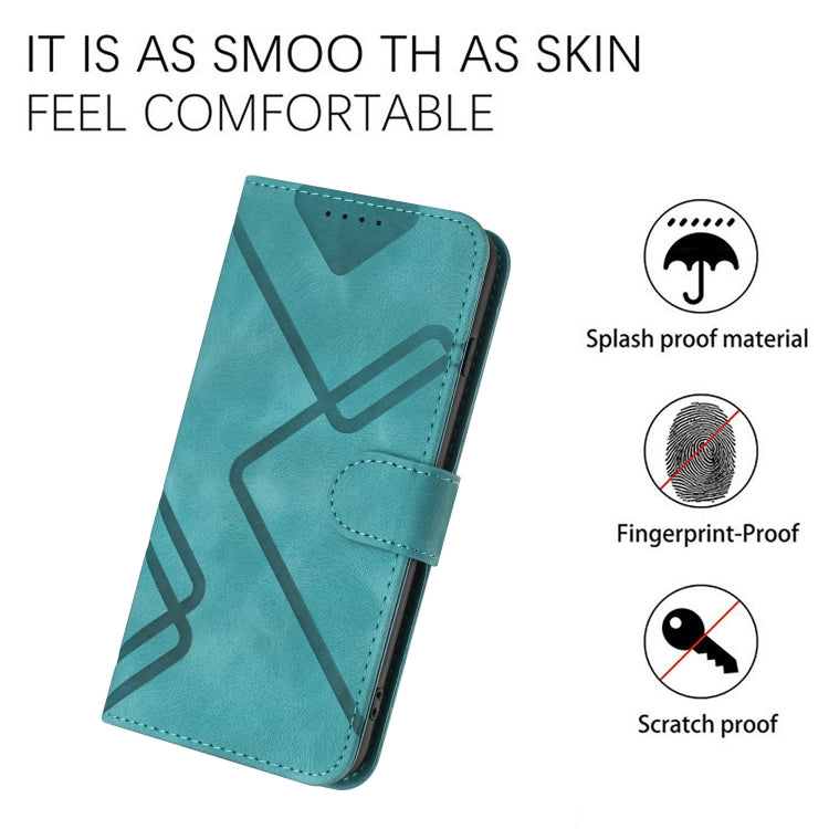 For Xiaomi Redmi Note 12 4G Global Line Pattern Skin Feel Leather Phone Case(Light Blue) - Xiaomi Cases by PMC TechLife | Online Shopping South Africa | PMC TechLife | Buy Now Pay Later Mobicred