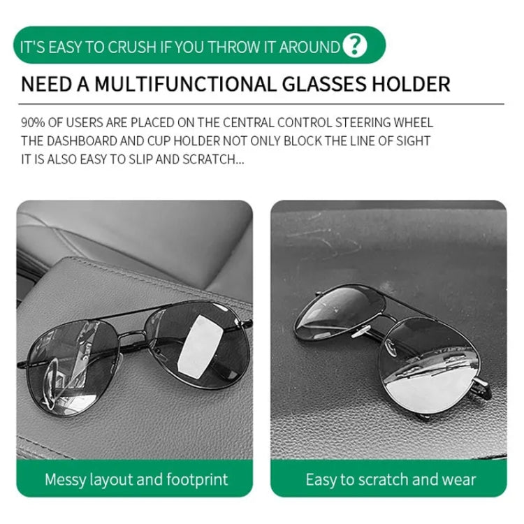 Car Sun Visor Glasses Holder Multifunctional Card Clip Storage Rack(Black Carbon Fiber) - Sunglasses & Glasses Clips by PMC TechLife | Online Shopping South Africa | PMC TechLife | Buy Now Pay Later Mobicred