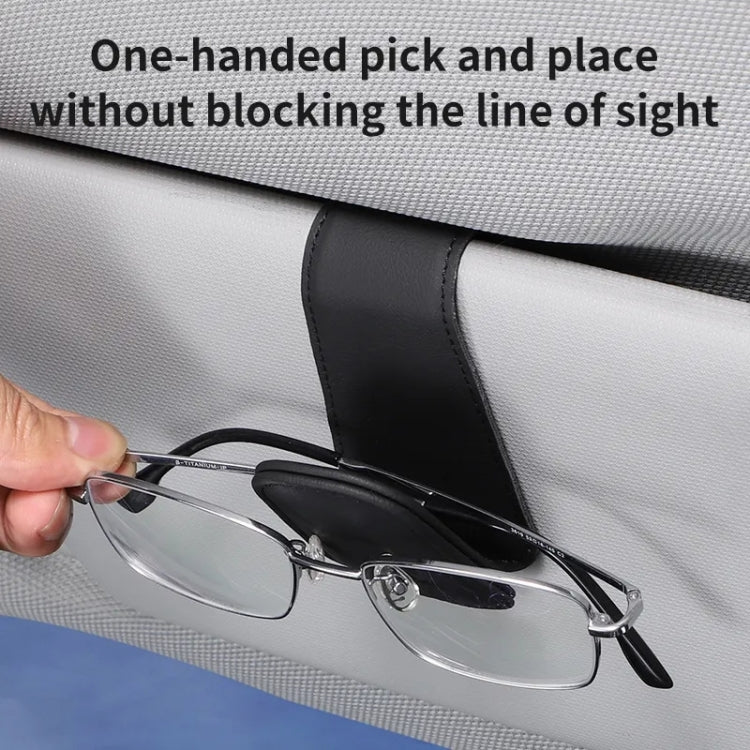 Car Sun Visor Glasses Holder Multifunctional Card Clip Storage Rack(Creamy Yellow) - Sunglasses & Glasses Clips by PMC TechLife | Online Shopping South Africa | PMC TechLife | Buy Now Pay Later Mobicred