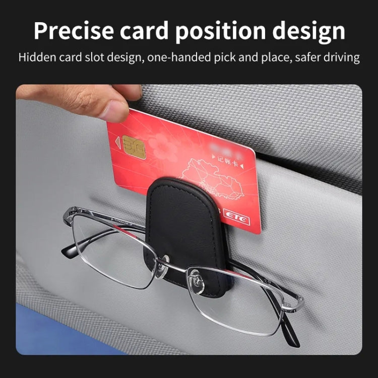 Car Sun Visor Glasses Holder Multifunctional Card Clip Storage Rack(Wine Red) - Sunglasses & Glasses Clips by PMC TechLife | Online Shopping South Africa | PMC TechLife | Buy Now Pay Later Mobicred
