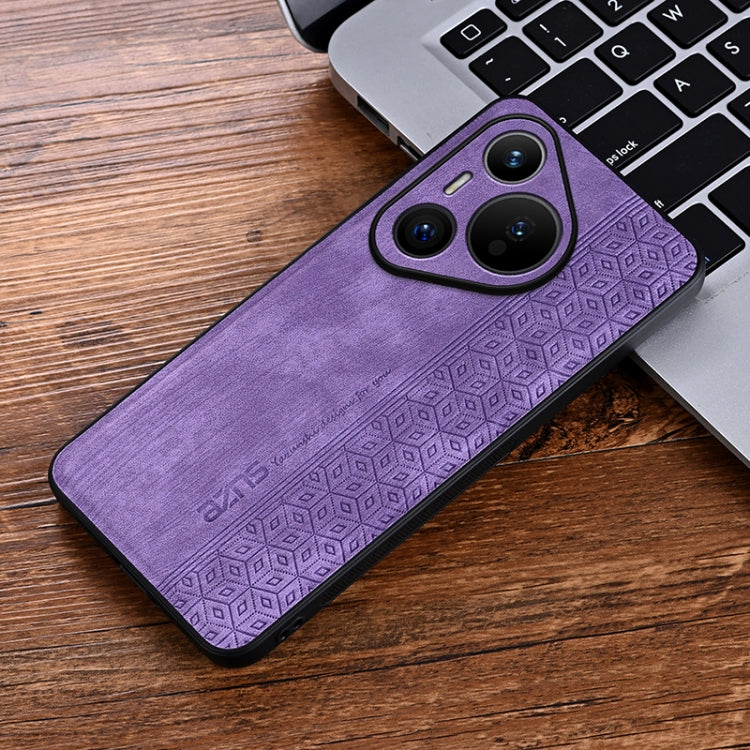 For Huawei Pura 70 Pro AZNS 3D Embossed Skin Feel Phone Case(Purple) - free shipping - PMC Jewellery - Order now!