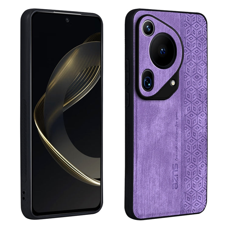 For Huawei Pura 70 Ultra AZNS 3D Embossed Skin Feel Phone Case(Purple) - free shipping - PMC Jewellery - Order now!