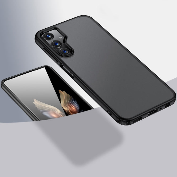 For Samsung Galaxy A25 5G Armor Clear TPU Hybrid PC Phone Case(Matte Black) - Galaxy Phone Cases by PMC TechLife | Online Shopping South Africa | PMC TechLife