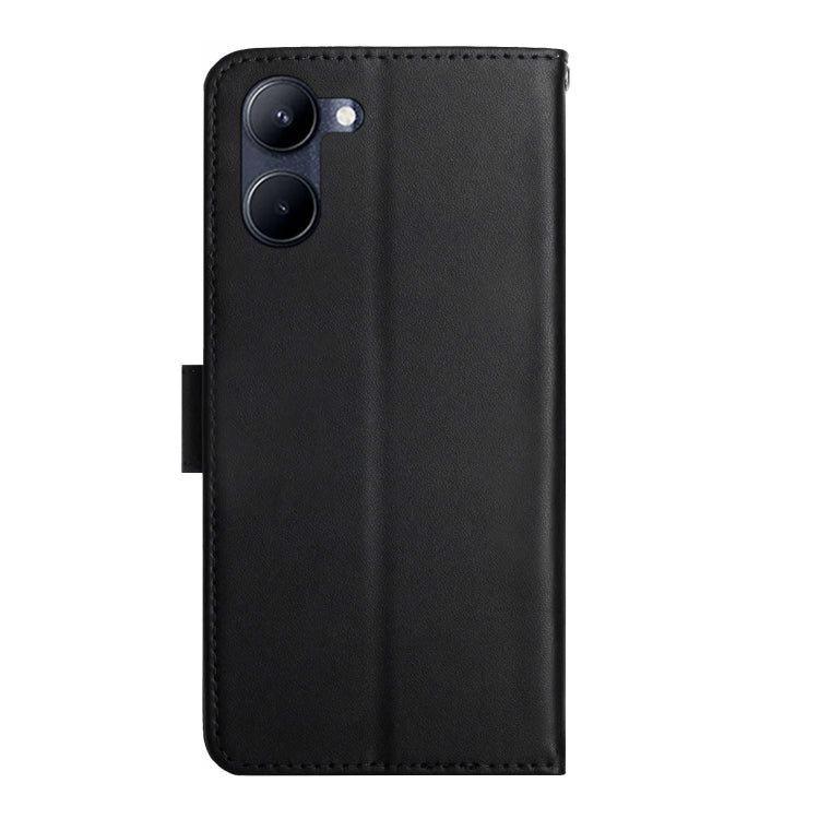 For vivo Y03 4G Genuine Leather Fingerprint-proof Flip Phone Case(Black) - vivo Cases by PMC TechLife | Online Shopping South Africa | PMC TechLife | Buy Now Pay Later Mobicred