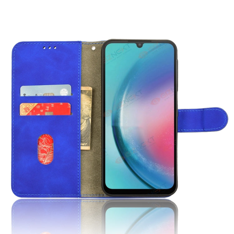 For Samsung Galaxy A25 5G Skin Feel Magnetic Flip Leather Phone Case(Blue) - Galaxy Phone Cases by PMC TechLife | Online Shopping South Africa | PMC TechLife