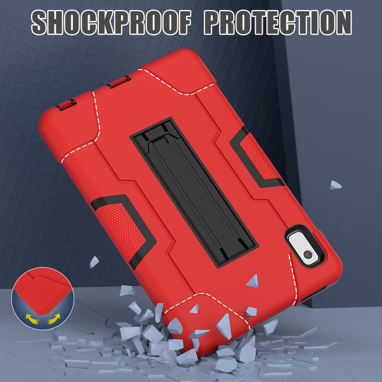 For Lenovo Tab M9 / TB-310FU Contrast Color Silicone Hybrid PC Tablet Case with Holder(Red Black) - Lenovo by PMC TechLife | Online Shopping South Africa | PMC TechLife | Buy Now Pay Later Mobicred