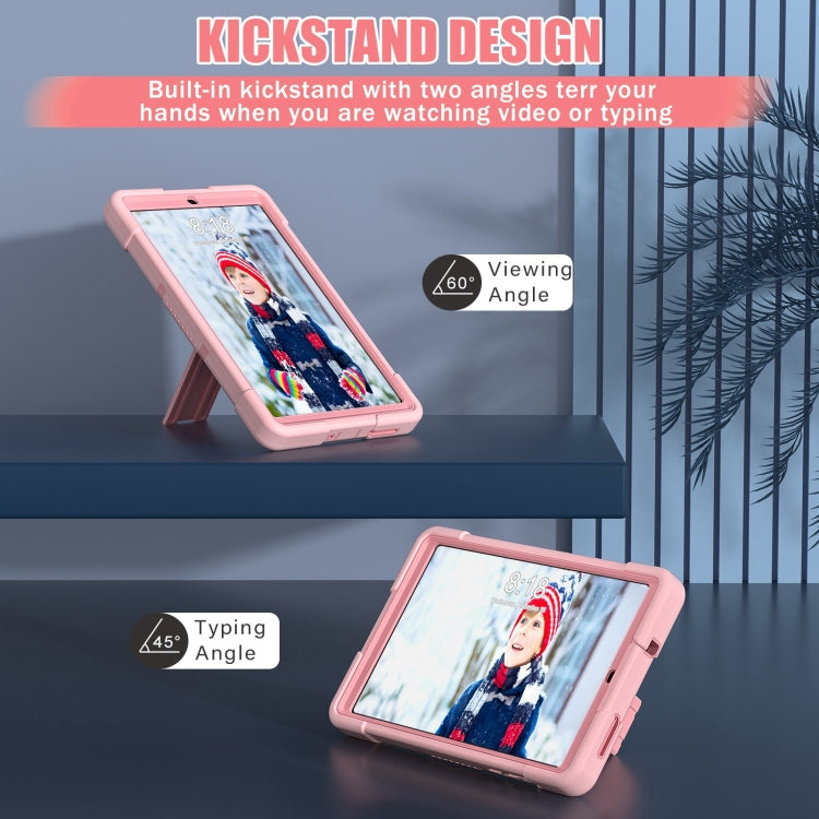 For Lenovo Tab M8 4th Gen Contrast Color Silicone Hybrid PC Tablet Case with Holder(Rose Gold) - Lenovo by PMC TechLife | Online Shopping South Africa | PMC TechLife | Buy Now Pay Later Mobicred