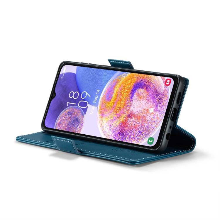 For Samsung Galaxy A23 CaseMe 023 Butterfly Buckle Litchi Texture RFID Anti-theft Leather Phone Case(Blue) - free shipping - PMC TechLife - Order now!