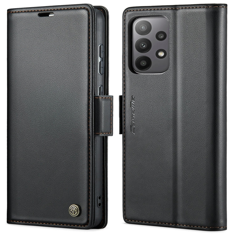 For Samsung Galaxy A33 5G CaseMe 023 Butterfly Buckle Litchi Texture RFID Anti-theft Leather Phone Case(Black) - free shipping - PMC TechLife - Order now!