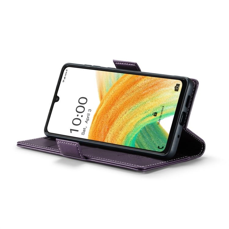 For Samsung Galaxy A33 5G CaseMe 023 Butterfly Buckle Litchi Texture RFID Anti-theft Leather Phone Case(Pearly Purple) - free shipping - PMC TechLife - Order now!