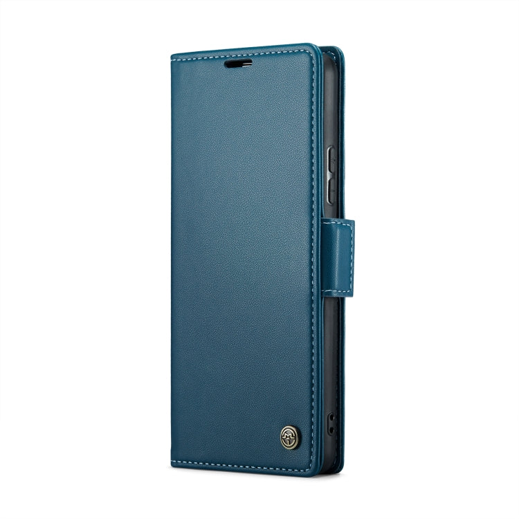 For Samsung Galaxy A34 5G CaseMe 023 Butterfly Buckle Litchi Texture RFID Anti-theft Leather Phone Case(Blue) - free shipping - PMC TechLife - Order now!