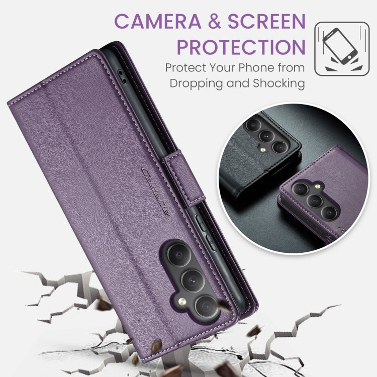 For Samsung Galaxy A34 5G CaseMe 023 Butterfly Buckle Litchi Texture RFID Anti-theft Leather Phone Case(Pearly Purple) - free shipping - PMC TechLife - Order now!
