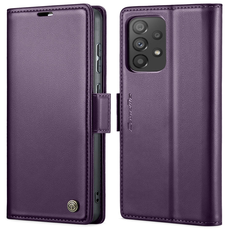 For Samsung Galaxy A73 5G CaseMe 023 Butterfly Buckle Litchi Texture RFID Anti-theft Leather Phone Case(Pearly Purple) - free shipping - PMC TechLife - Order now!
