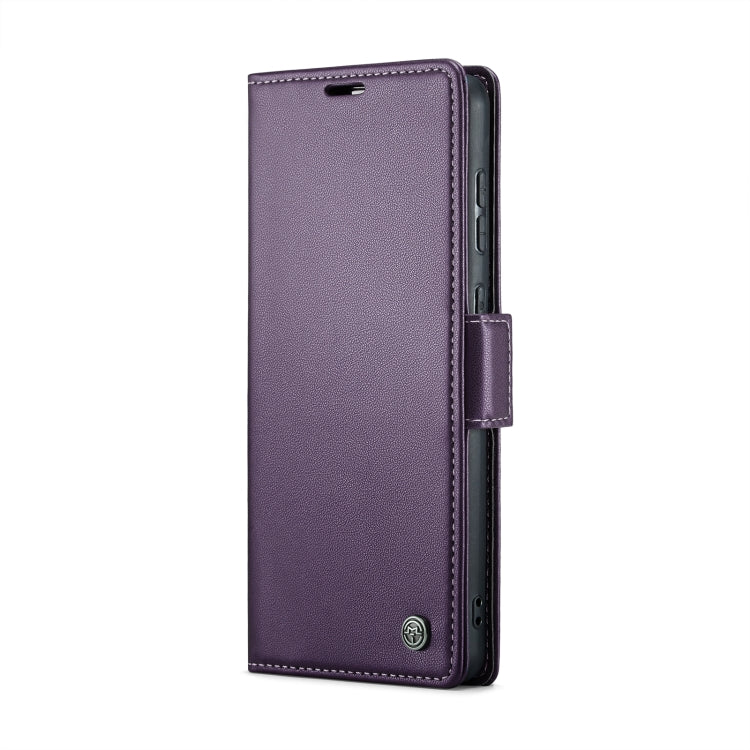For Samsung Galaxy A73 5G CaseMe 023 Butterfly Buckle Litchi Texture RFID Anti-theft Leather Phone Case(Pearly Purple) - free shipping - PMC TechLife - Order now!