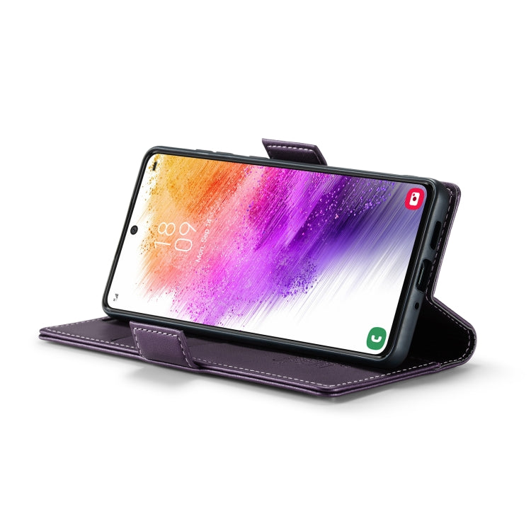 For Samsung Galaxy A73 5G CaseMe 023 Butterfly Buckle Litchi Texture RFID Anti-theft Leather Phone Case(Pearly Purple) - free shipping - PMC TechLife - Order now!