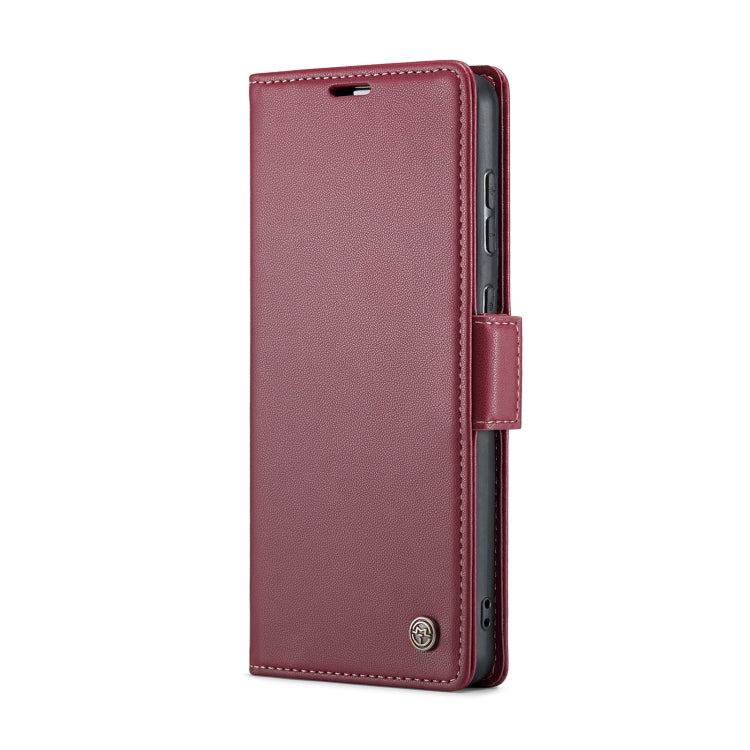 For Samsung Galaxy S20 CaseMe 023 Butterfly Buckle Litchi Texture RFID Anti-theft Leather Phone Case(Wine Red) - free shipping - PMC TechLife - Order now!