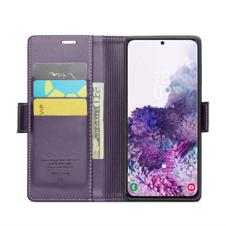 For Samsung Galaxy S20 CaseMe 023 Butterfly Buckle Litchi Texture RFID Anti-theft Leather Phone Case(Pearly Purple) - free shipping - PMC TechLife - Order now!