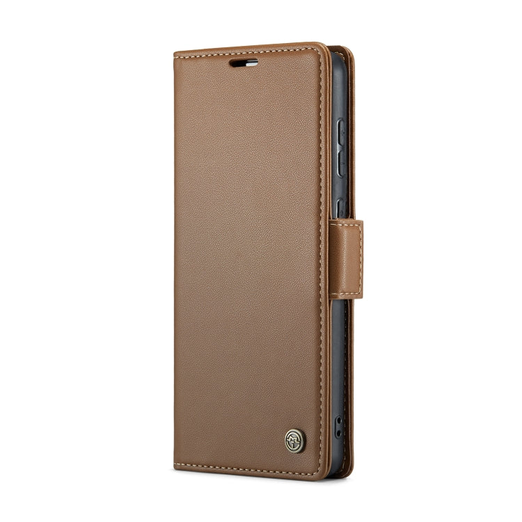 For Samsung Galaxy S20+ CaseMe 023 Butterfly Buckle Litchi Texture RFID Anti-theft Leather Phone Case(Brown) - free shipping - PMC TechLife - Order now!