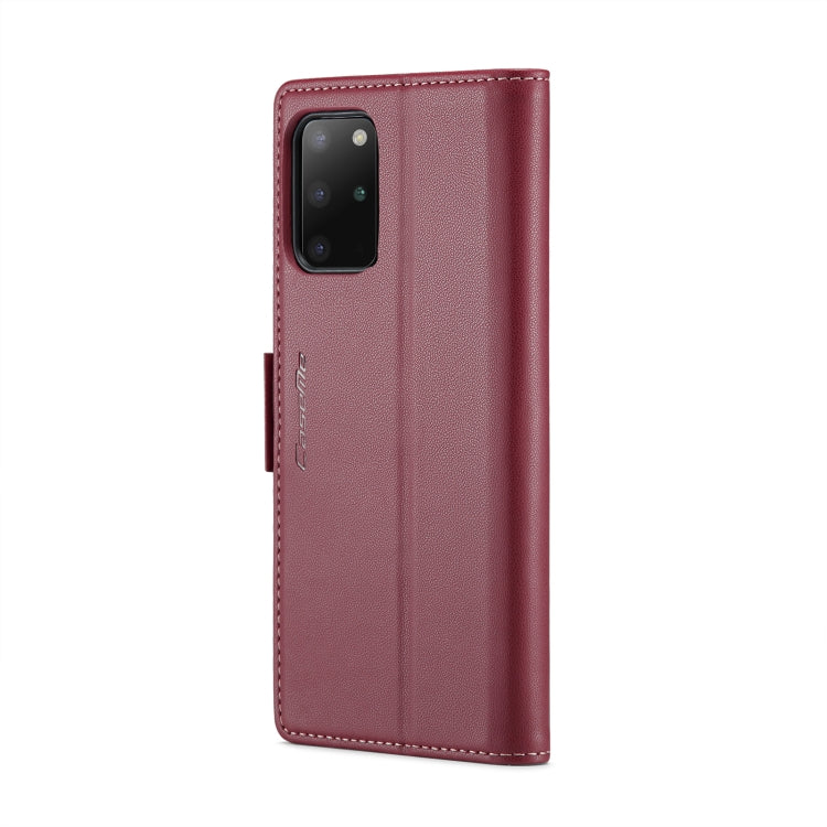 For Samsung Galaxy S20+ CaseMe 023 Butterfly Buckle Litchi Texture RFID Anti-theft Leather Phone Case(Wine Red) - free shipping - PMC TechLife - Order now!