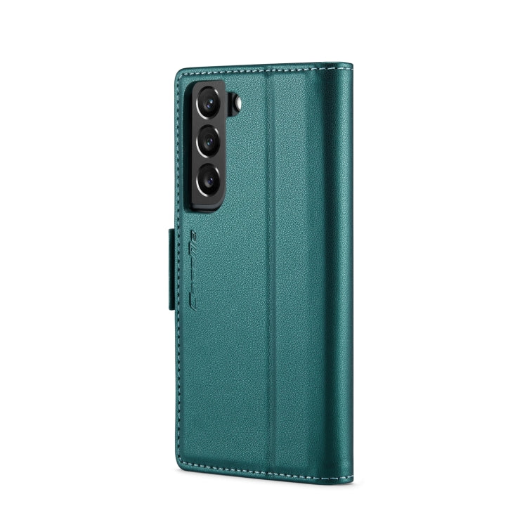 For Samsung Galaxy S22 5G CaseMe 023 Butterfly Buckle Litchi Texture RFID Anti-theft Leather Phone Case(Pearly Blue) - free shipping - PMC TechLife - Order now!