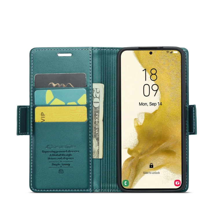 For Samsung Galaxy S22 5G CaseMe 023 Butterfly Buckle Litchi Texture RFID Anti-theft Leather Phone Case(Pearly Blue) - free shipping - PMC TechLife - Order now!