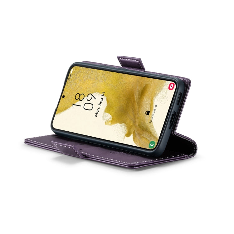 For Samsung Galaxy S22 5G CaseMe 023 Butterfly Buckle Litchi Texture RFID Anti-theft Leather Phone Case(Pearly Purple) - free shipping - PMC TechLife - Order now!