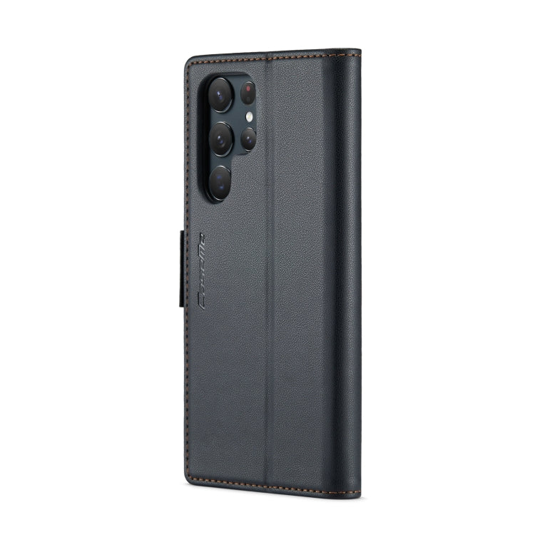 For Samsung Galaxy S22 Ultra 5G CaseMe 023 Butterfly Buckle Litchi Texture RFID Anti-theft Leather Phone Case(Black) - free shipping - PMC TechLife - Order now!